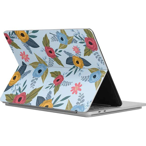 Blue Fall Flowers Surface Laptop Studio Skin